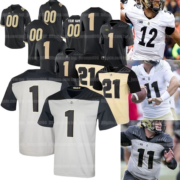 Benutzerdefinierte Purdue Boilermakers Football Jersey College David Bell Drew Brees Jack Plummer George Karlaftis Rondale Moore Zander Horvath Payne Durham Elijah Sindelar