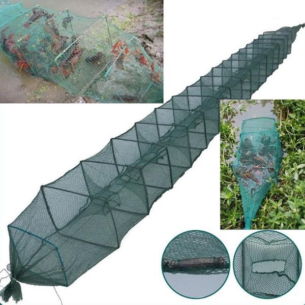 

fishing trap durable sturdy 3.5m/5m foldable lobster crab river cage catching squid lake net accessories
