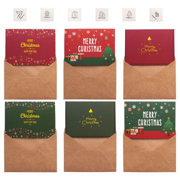 

greeting cards 6 sets of christmas gift party supplies xmas wishing for festival