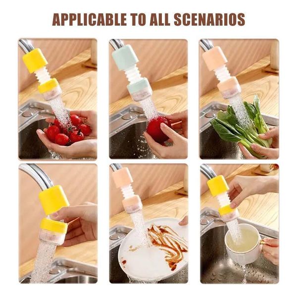 

kitchen faucets rotatable filter shower nozzle extended water swivel head faucet bubbler extender splash-proof est