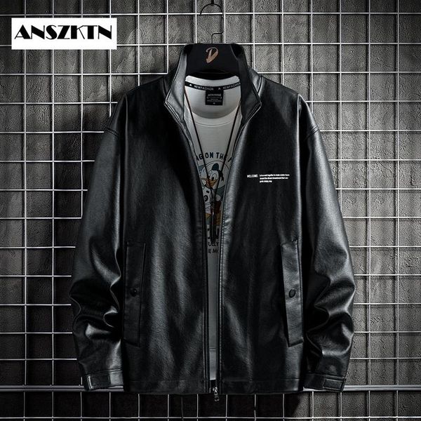 

men's jackets yapu 2021 arrivals slim fit leather motorcycle pu business thick warm winter biker coats, Black;brown