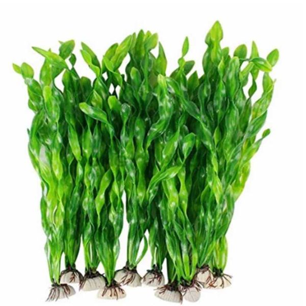 

decorations artificial seaweed water plants for aquarium, plastic fish tank plant 10 pcs