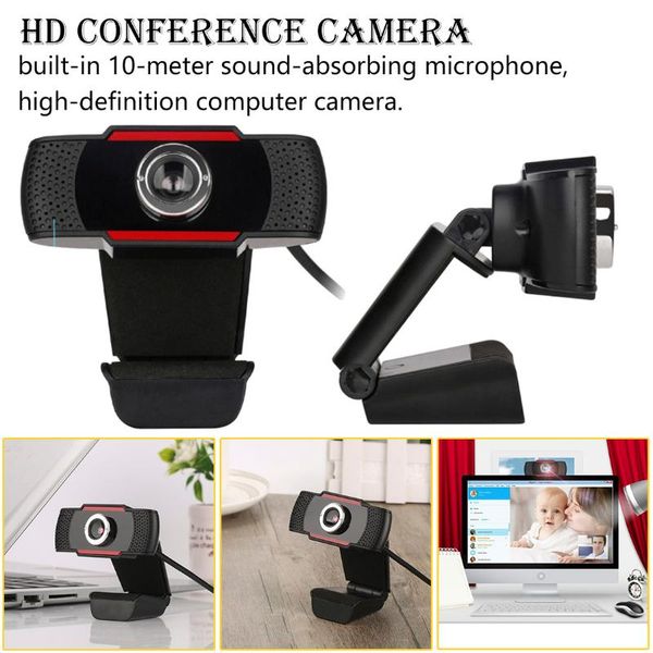 

webcams hd web camera with built-in microphone usb plug n play cam widescreen video for computer notebook laptop