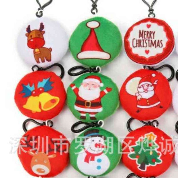 

merry christmas halloween plush key chain creative xmas tree santa cartoon key rings bag phone pendant santa claus pendant gifts supplies h9, Blue