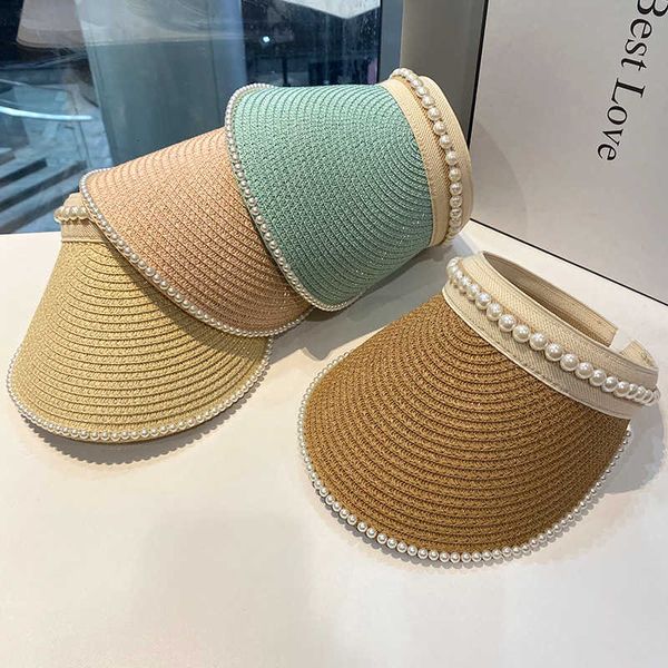 

new rivet pearl hair hoop hat for women in spring and summer, Yellow