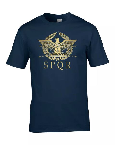 

spqr- roman empire metallic gold eagle- cool youth boy's t-shirt, White;black