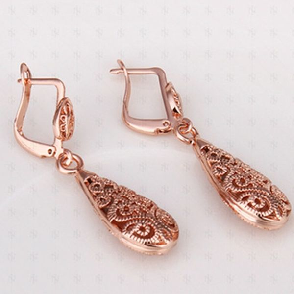

creative jewelry rose gold filled womens droplets stud earrings, Golden