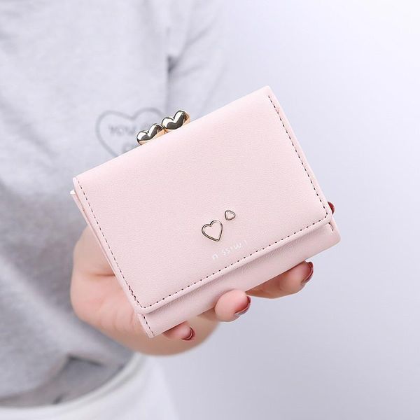 

fashion women wallet wearable concise pu leather multi position designer purse money clip girl teens, Red;black