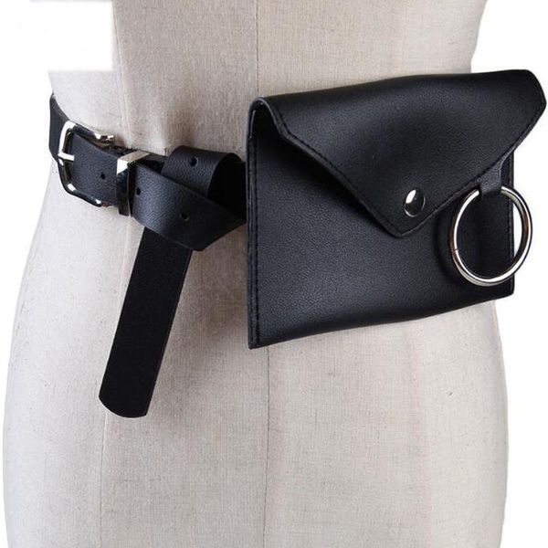 

fggs-fashion women waist pack femal belt bag phone pouch bags envelope bags(black)