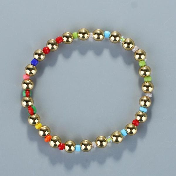 

charm bracelets kelitch golden beads tropical beach colorful multicolor miyuki beaded for women 2021, Golden;silver