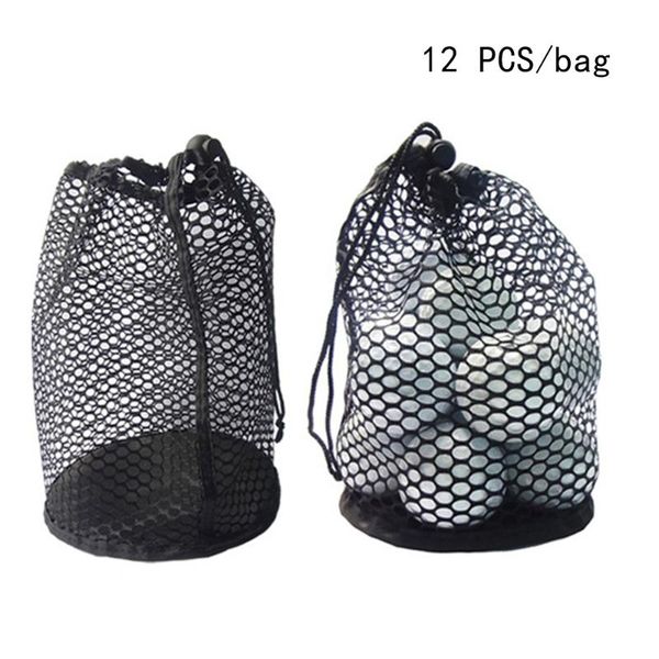 

golf training aids mesh bags nylon portable balls carrying holder storage with spring buckle large capacity sports accessories