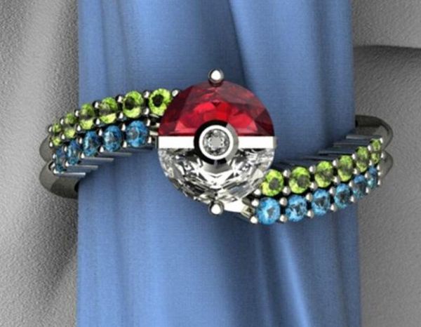 

cluster rings ideas plated 14 k rose gold cute two - color sprite ball female wedding engagement ring grade zircon ring., Golden;silver