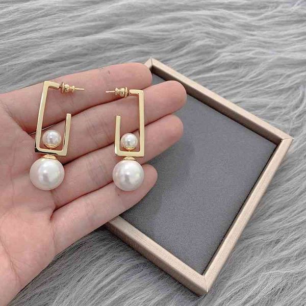 

75% off outlet online 2021 new ins cool wind versatile simple letter short style high version earrings women's fashion 4b1v, Silver