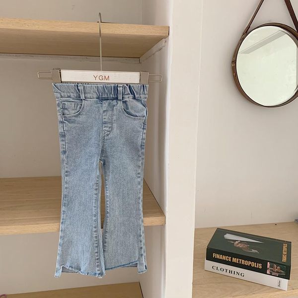 

spring and autumn korean style baby girl jeans children's fashion denim pants kids cowboy casual girls, Blue
