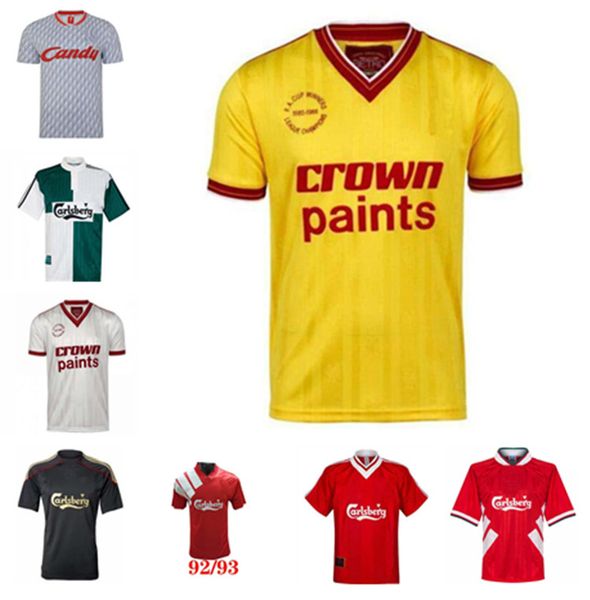 

thailand retro soccer jersey 89 91 95 96 04 05 final istanbul 8 gerrard steven 2005 smicer alonso hamann champion maglia maillot q, Black;yellow