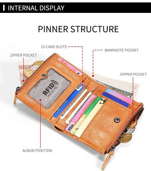 

wallets men small money purse coin bag solid color leather business short wallet famous vintage, Red;black