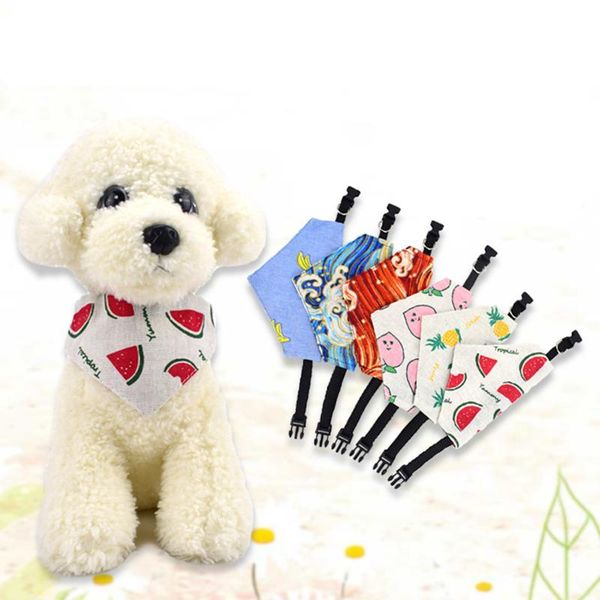 

dog apparel adjustable pet scarf cat bandana bibs puppy triangular cotton washable ties collar accessories