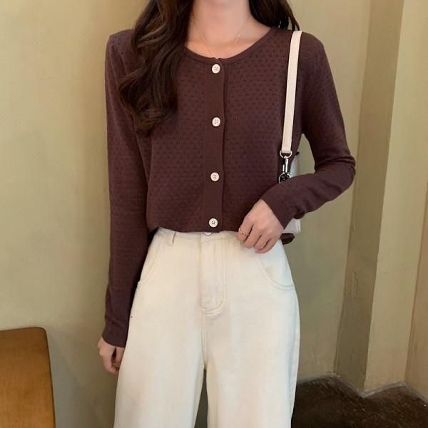 

women's knits & tees simple casual knitted cardigan set autumn and winter loose sweater 2021 ladies long korean style top, White