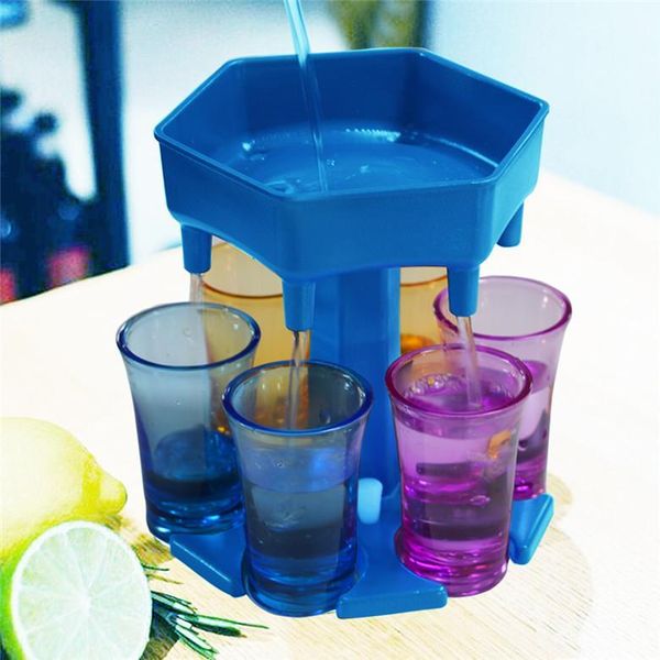 Novo dispensador de vidro 6 tiro e suporte -Dispenser para preenchimento de líquidos cocktail tiros dispensador múltiplo 6 tiro bar tiro dispensador