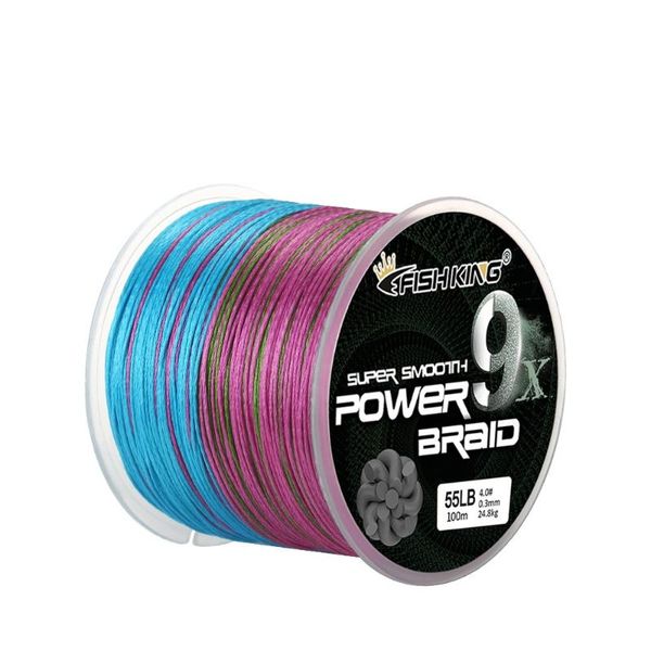 

fishing line 0.12mm-0.40mm 20lb-100lb 9strands strong multicolour braided multifilament fiber wire accessories braid