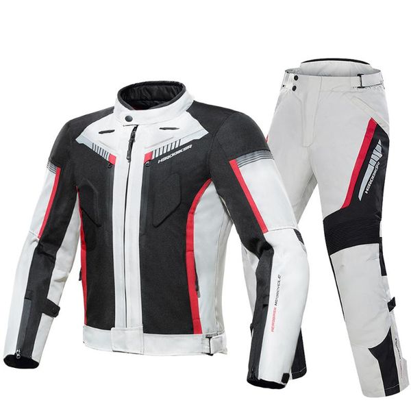 

waterproof motorcycle jacket man riding racing suit motocross jacket+pants moto protection with removeable linner apparel