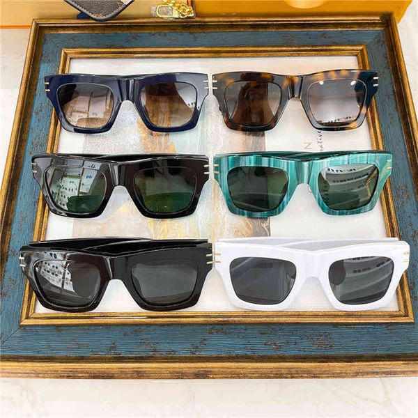 

2022 factory wholesale personalized fashion square plate sunglasses star same trend sunglasses nlmw, White;black