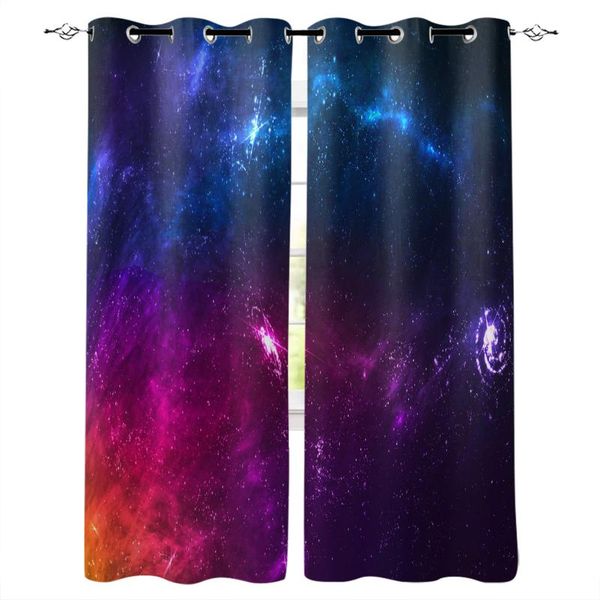 

curtain & drapes universe starry sky purple starlight vortex windows curtains for living room bedroom decor kitchen treatments