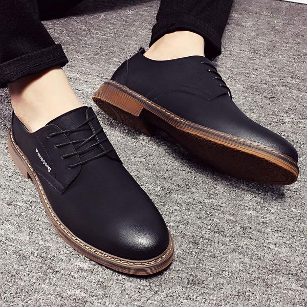 

dress shoes fashion business men 2021 classic leather men's suits slip on oxfords yasilaiya, Black