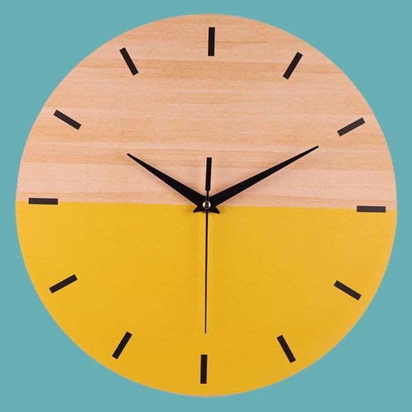 

wall clocks creative frameless nordic style clock - pvc