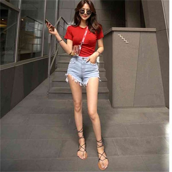 

women fashion womens red o neck bodycon cotton short sleeve blouse summer shirt blusas mujer de moda 210423, White