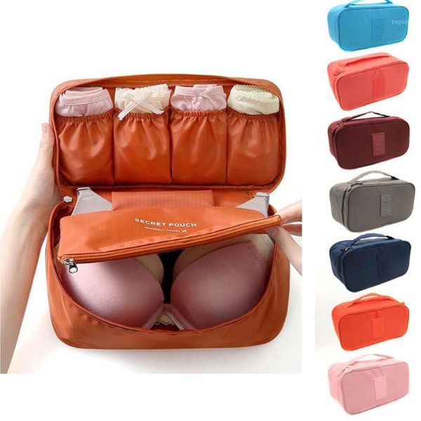 Sacos de armazenamento Saco de viagem BRA Underwear Organizador Cosméticos Cubos de embalagem diária Fontes de artigos de toalete