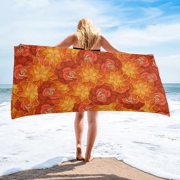 

towel mexico autumn flower quick-dry beach bathroom microfiber bath towels for adults picnic yoga mat