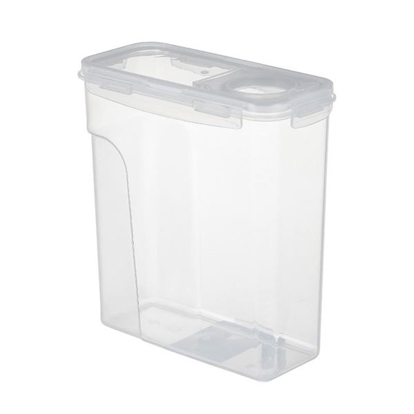 

storage bottles & jars 4l leakproof large capacity grain cereal airtight with lid transparent container kitchen organizer portable
