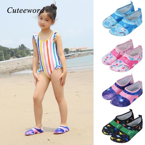 

children' home shoes soft slip flats boys and girls outdoor diving swimming beach breathable water socks baby floor slipper, Black;grey