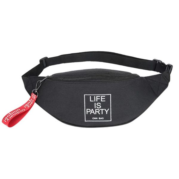 

waist bag fanny pack for men women chest bags canvas belt zipper sports harajuku purse nerka sac banane femme #t1p
