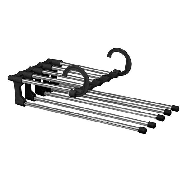 

hangers & racks ly 5 in 1 multi-functional pants rack shelves stainless steel wardrobe hanger xsd88