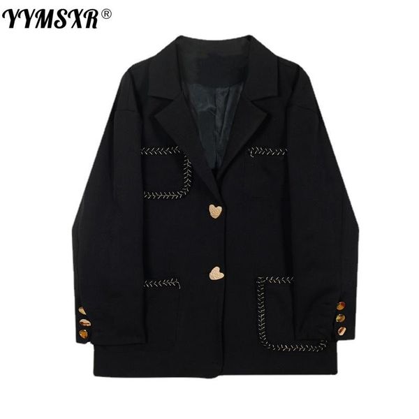 

women's suits & blazers women office suit jacket black autumn and winter style elegant big pocket all-match lady long-sleeved b, White;black