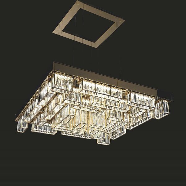 Lampadario di cristallo di lusso moderno oro soggiorno illuminazione camera modello villa sala da pranzo lampada lampadario personalizzabile