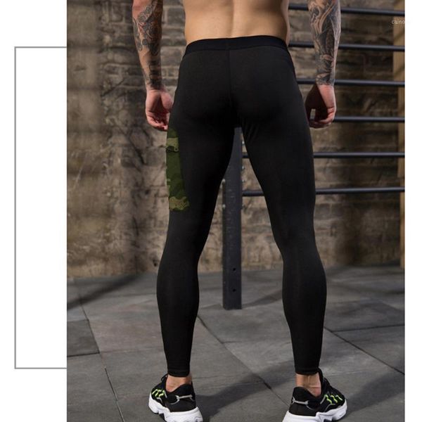 

men handsome fitness sports pants men's, Black