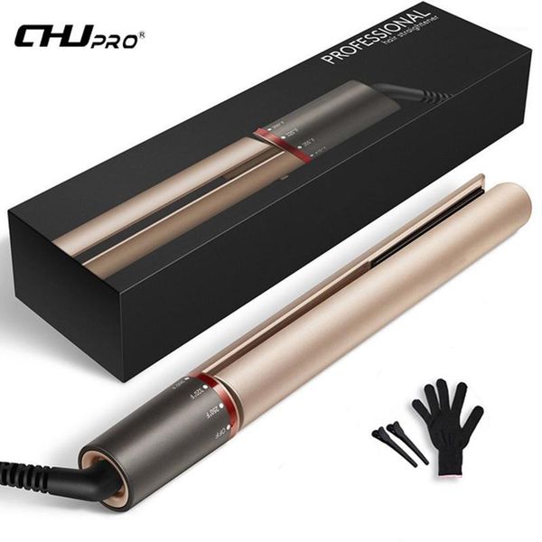 

professional hair straightener 2 in 1 straightening and curling flat iron curler irons ceramic plate ionic stylingtools1, Black