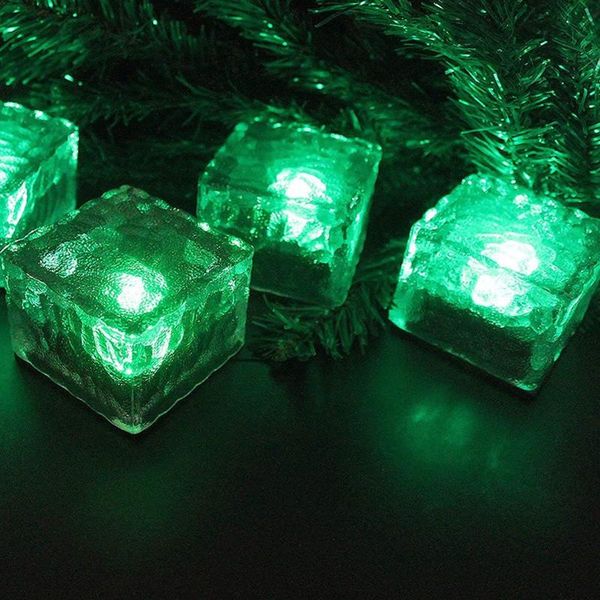

night lights color ice cubes solar lamp outdoor lighting ip68 waterproof pavement decoration light christmas home garden