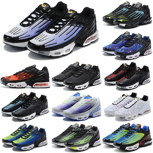 

tn plus se running shoes 3 men women bred black white sunset hyper violet blue green usa neon purple nebula outdoor sneakers trainers sport