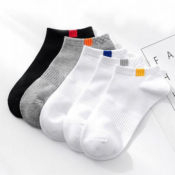 10pieces = 5pairs/Los Sommer Baumwollmann Kurzheilige Socken Mode atmungsaktiv