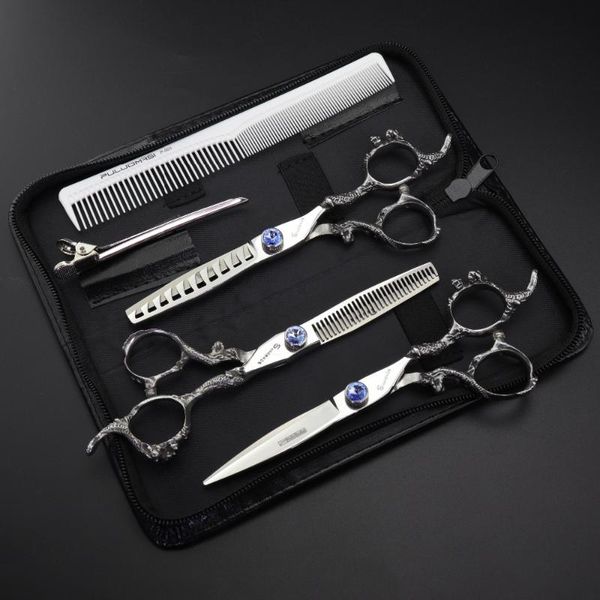 

hair scissors 6 inch professional barber set thinning hairdressing haircutting tool equipment haircuts
