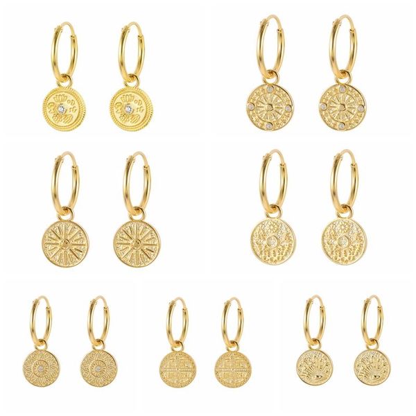 

hoop & huggie aide 2021 trend pendientes plata 925 silver ins bohemian gold drop earrings piercing earring woman jewelry bijoux boucle oreil, Golden;silver