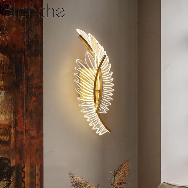 

copper wall lamp bedroom bedside led modern aisle decorative sconces lighting living room indoor nordic light fixture