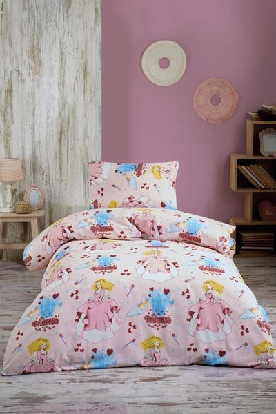 

bedding sets princess ranforce single duvet cover set 153-99-0045