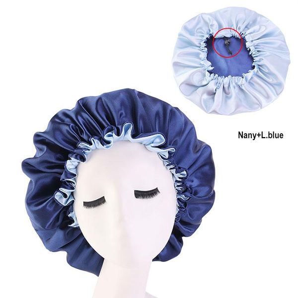 

shower caps designer women double sides sleeping satin bonnets cap