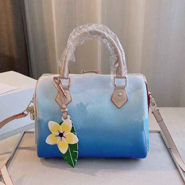 

bag printed pillow women hand bags travel purse patchwork color letter classic interior zipper genuine leather removable shoulder strap