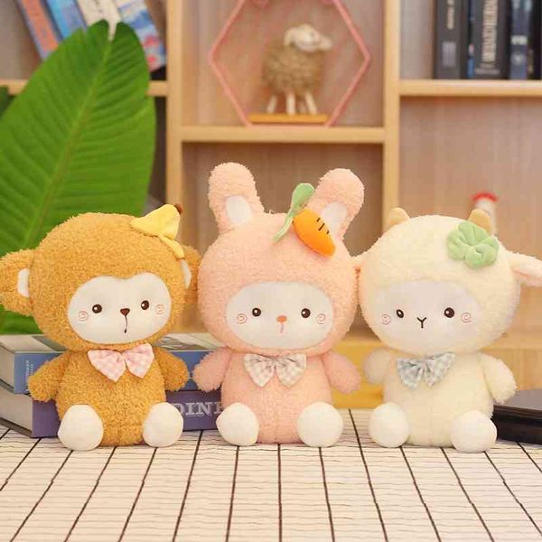 

cute bubble forest small animal lamb monkey plush toy children comfort rabbit doll